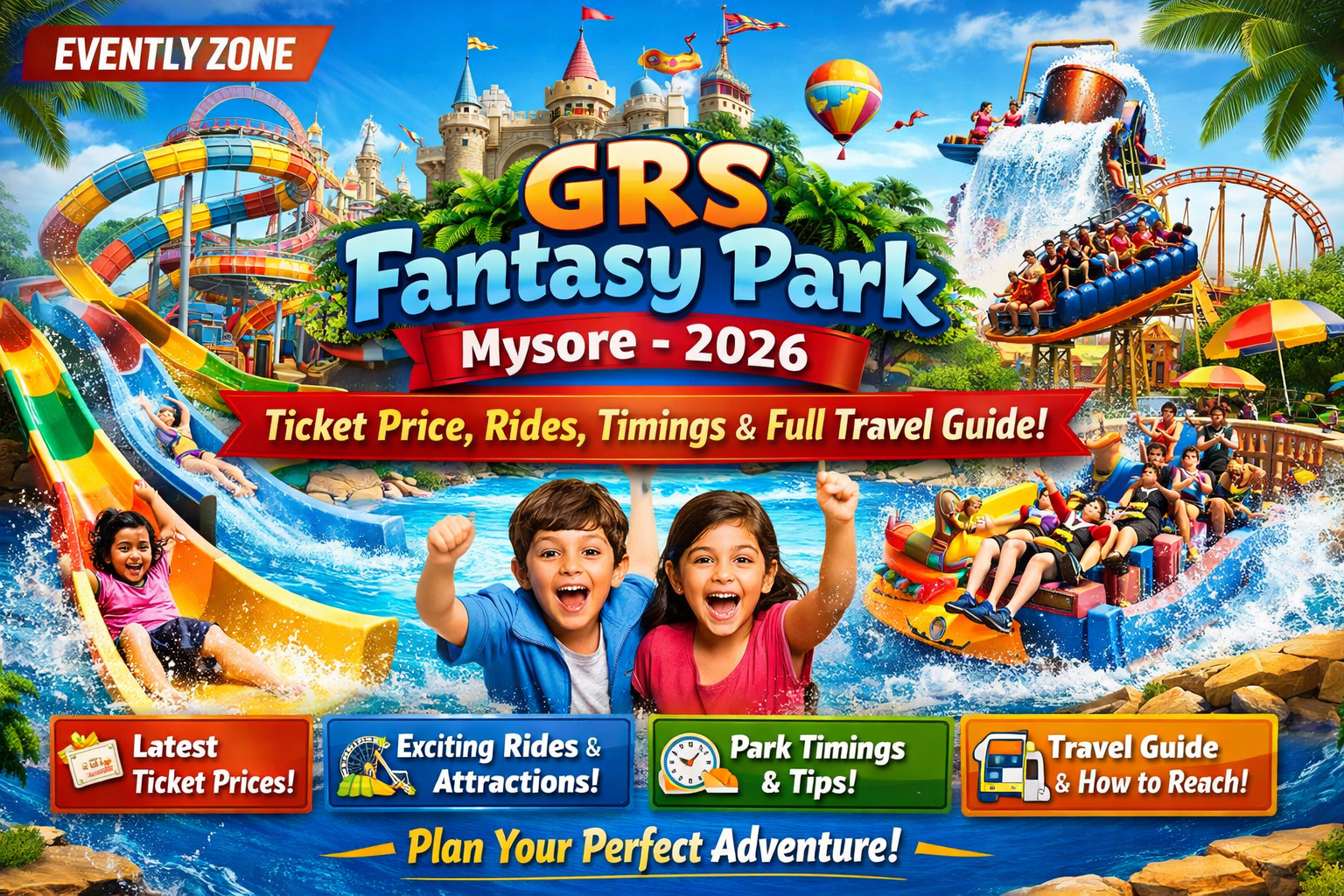 GRS Fantasy Park Mysore – Ticket Price, Rides, Timings & Full Travel Guide (2026)